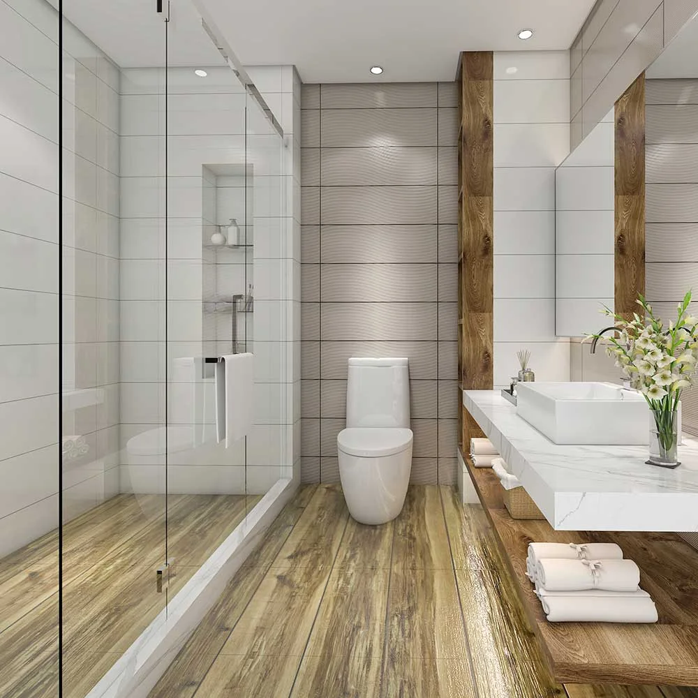 Luxe keramische badkamer tegelwerk